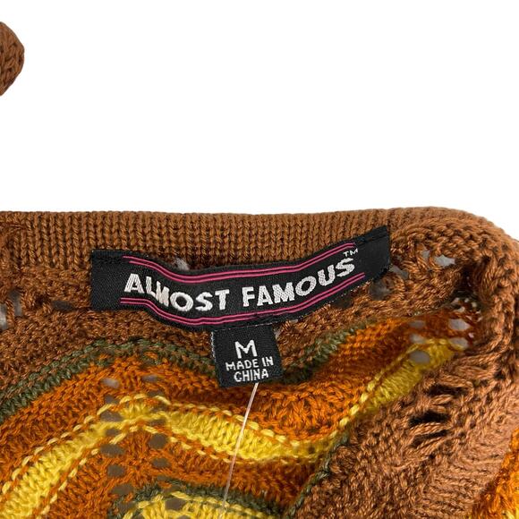 Almost Famous Women's Knitted Dress Gold Size Medium - Picture 4 of 10